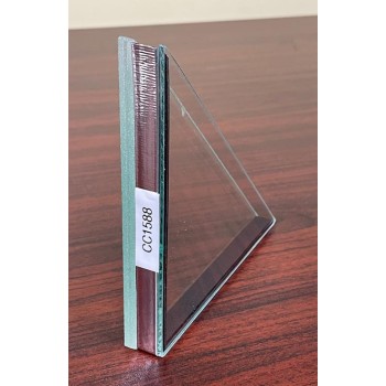 CC1588 | Corner Cut with 0.060" PVB Lami Window Sample CC1588 | Corner Cut with 0.060" PVB Lami Window Sample