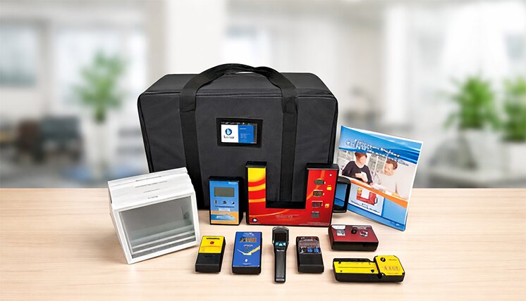 EDTM sales kit training tools on a table