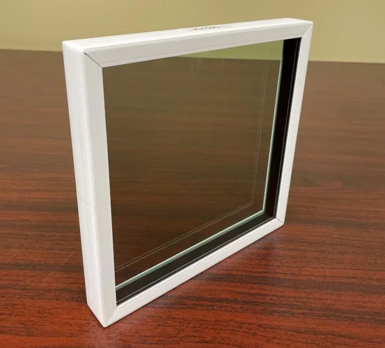IG1595 | Double Pane: Triple Silver Surface 2 + Surface 4 Low-E Glass Sample - 7" IG1595 | Double Pane: Triple Silver Surface 2 + Surface 4 Low-E Glass Sample - 7"